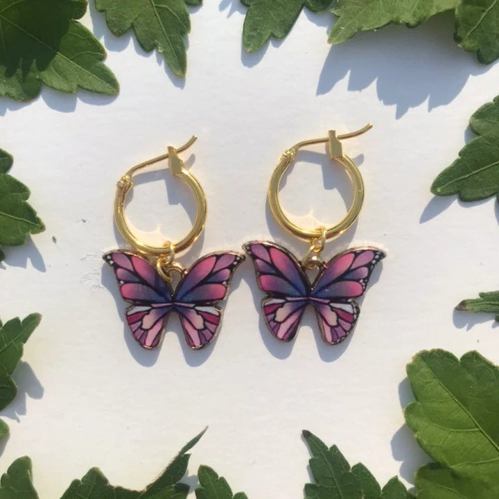 The Purple Emperor Butterfly Earrings 