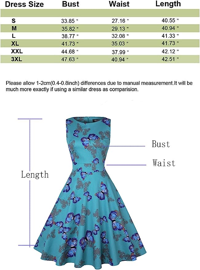 Women's Vintage 1950's  Butterfly Dress