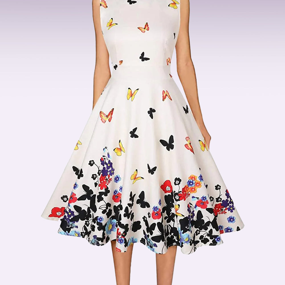 Women's Vintage 1950's  Butterfly Dress