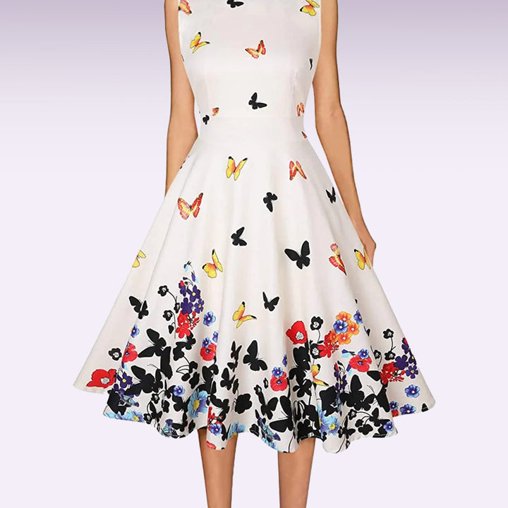 Women's Vintage 1950's  Butterfly Dress