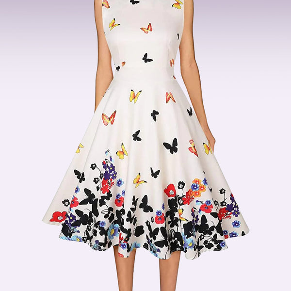 1950s butterfly off shoulder dress Amazon.com: Butterfly Floral Dress for Women 1950s Retro Vintage Dress Sleeveless Tie Strap Embroidered Dress Wedding Guest Tea Party Dress A Line Midi Dress Summer Tulle Mesh Swing Dress Apricot M :