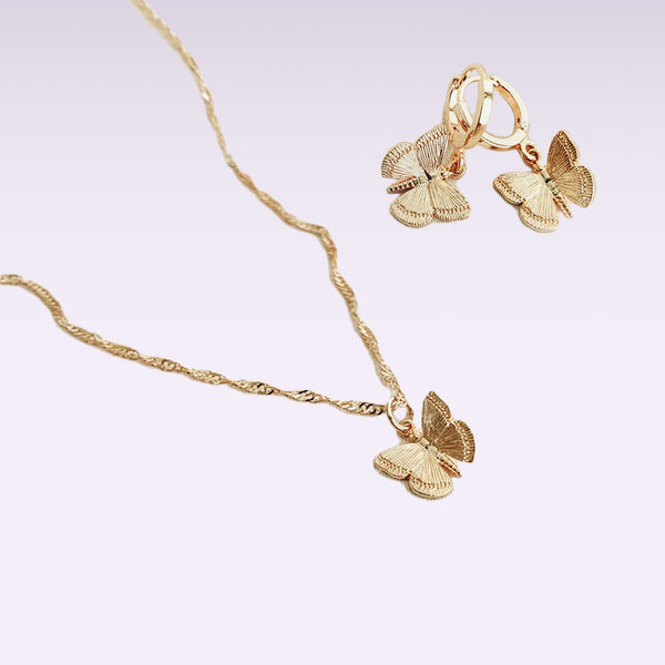 18K Gold Filled Butterfly Necklace