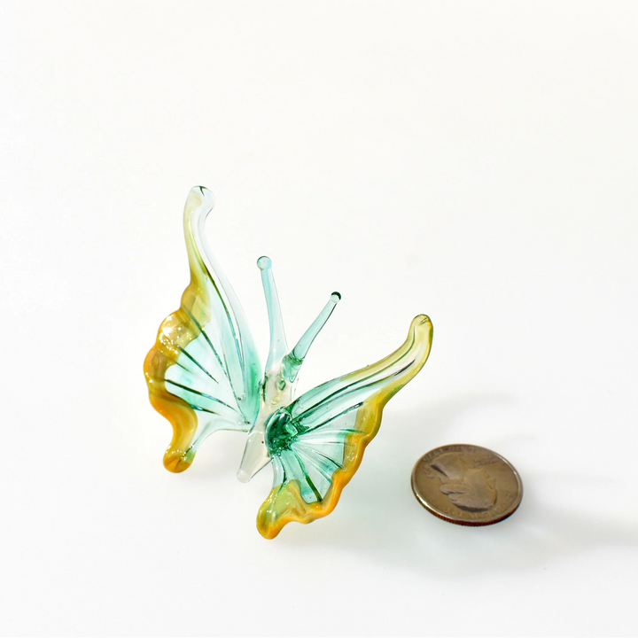 Handmade Green Glass Butterfly