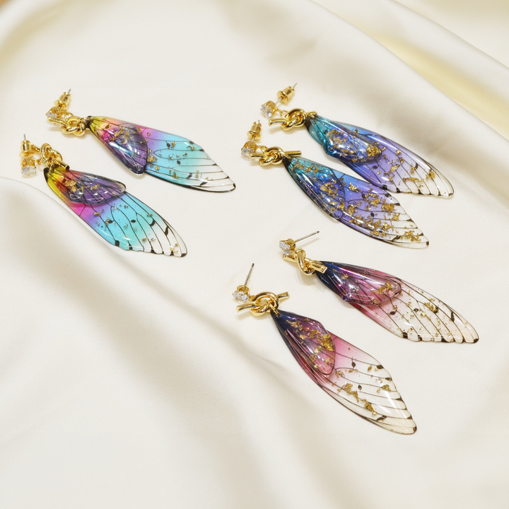 Elegant Crystal Butterfly Wing Earrings