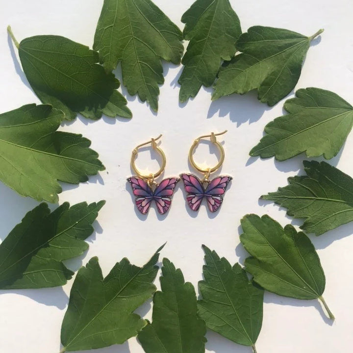 The Purple Emperor Butterfly Earrings 