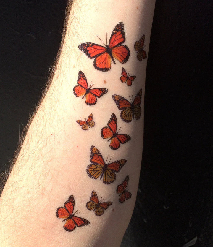 Monarch Butterfly Temporary Tattoos
