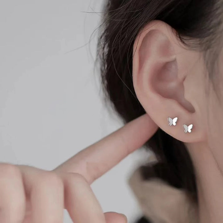 Sterling Silver Butterfly Stud Earring