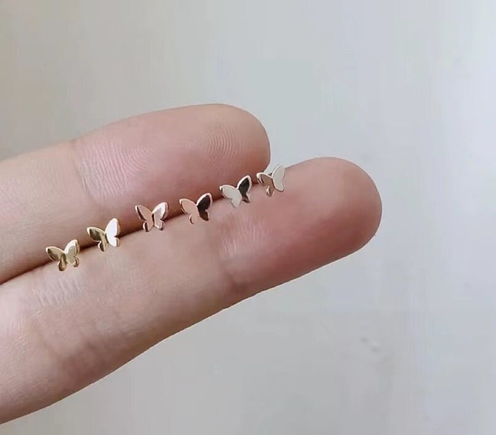 Sterling Silver Butterfly Stud Earring