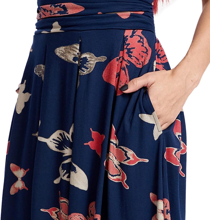 Blue Butterfly Maxi Dress