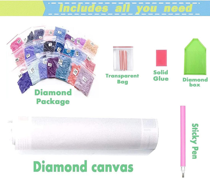 DIY Purple Butterfly Diamond Painting