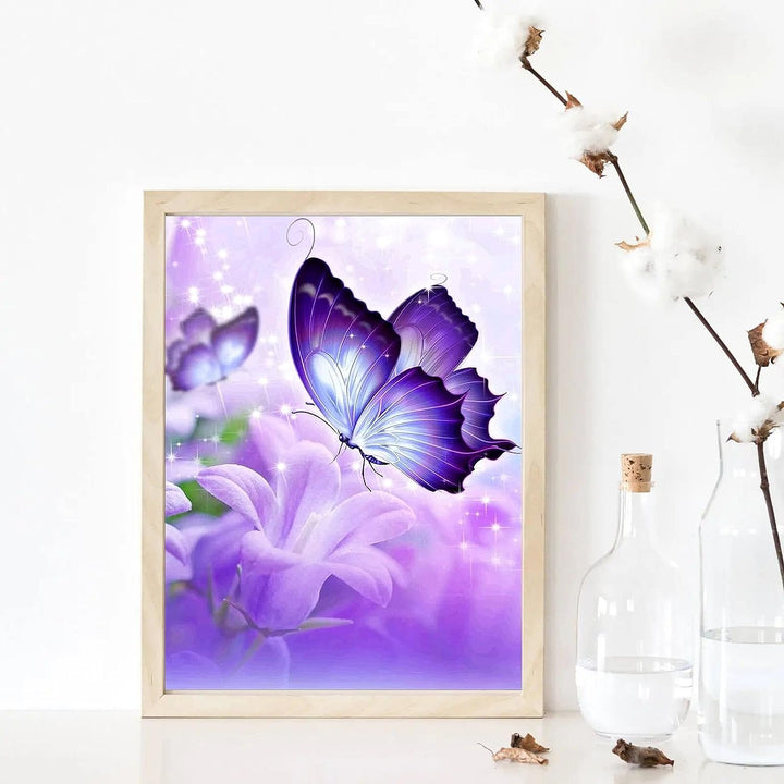 DIY Purple Butterfly Diamond Painting