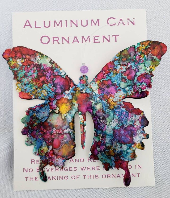 Butterfly Ornament Recycled Aluminum Cans