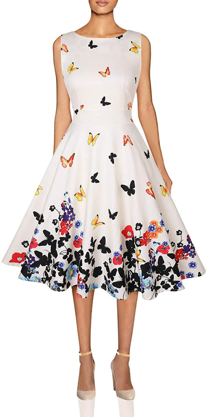 Women's Vintage 1950's  Butterfly Dress
