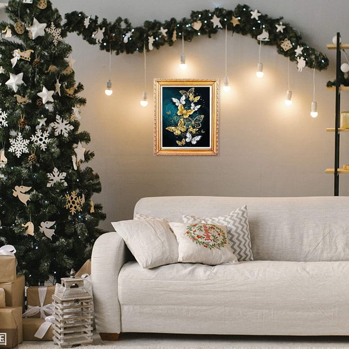 DIY Gold & Silver Butterfly Diamond Painting