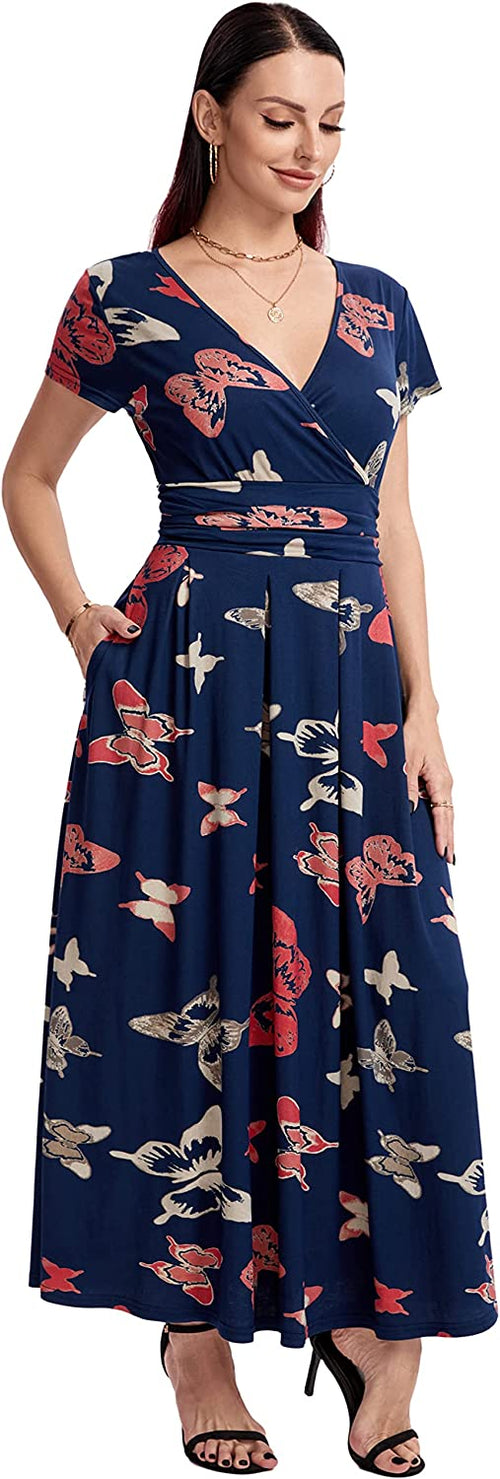 Blue Butterfly Maxi Dress