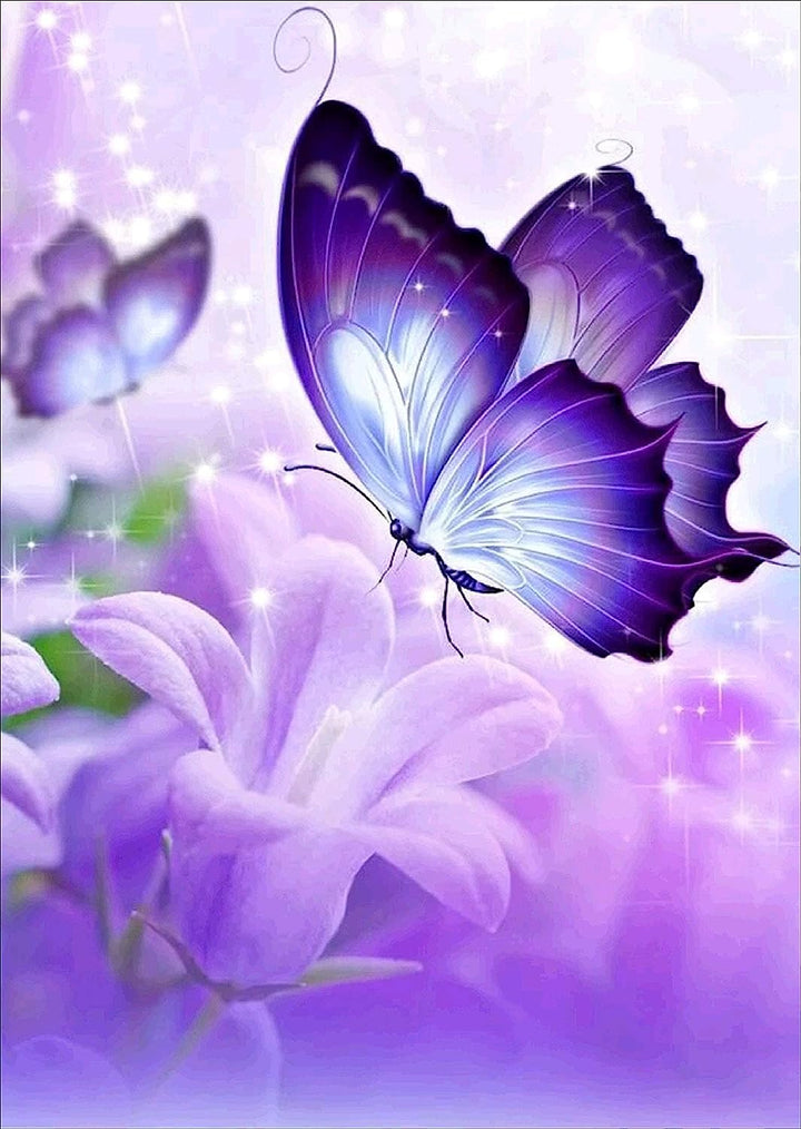 DIY Purple Butterfly Diamond Painting