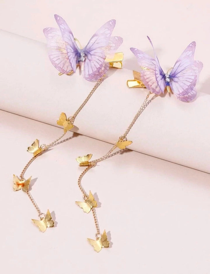Dangle Butterfly Hair Clips