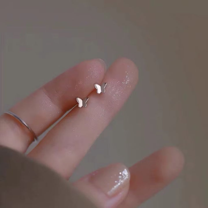 Sterling Silver Butterfly Stud Earring