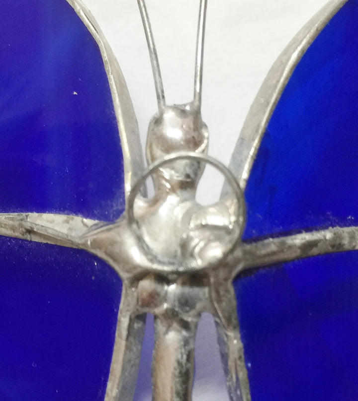 Exquisite 4-inch Stained Glass Butterfly Suncatcher