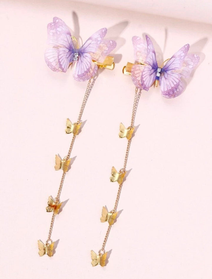 Dangle Butterfly Hair Clips