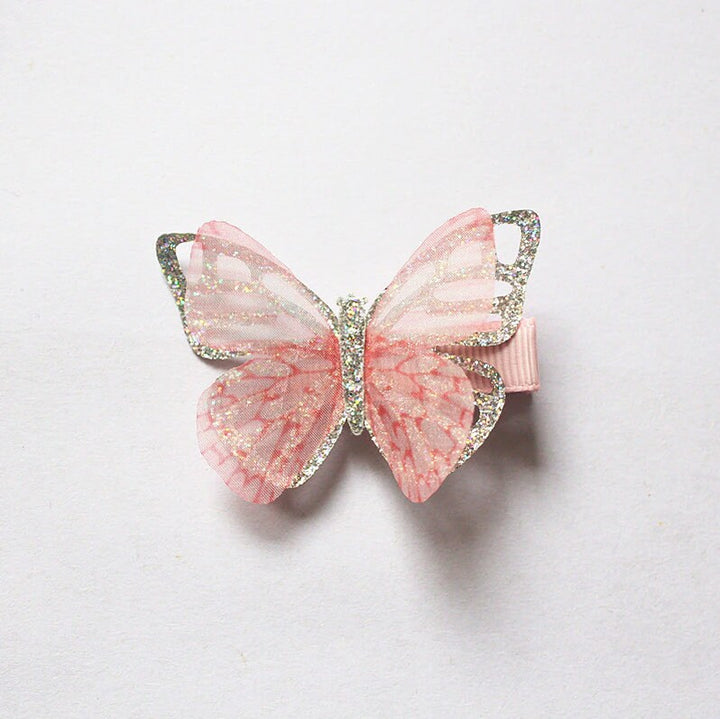 Glittery Butterfly Hair Clips