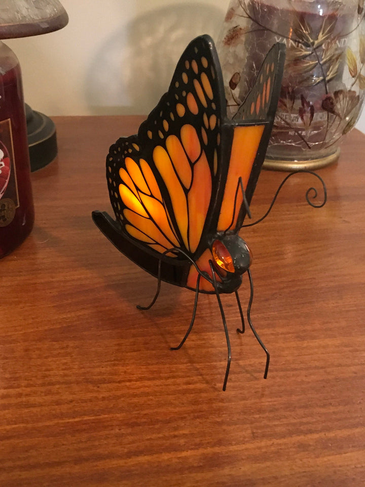 Handmade Monarch Butterfly Tea Light Holder