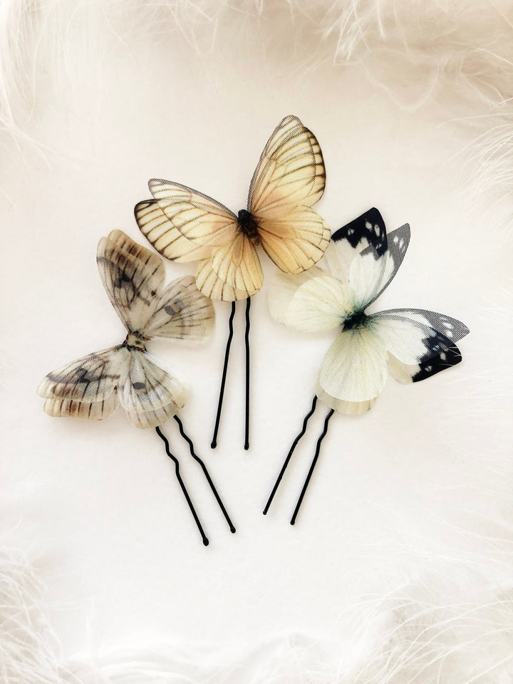 Silk Butterfly Hairpins