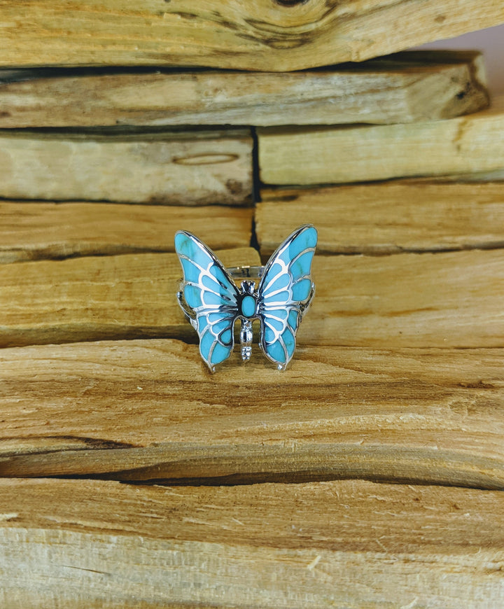 Turquoise Butterfly Ring
