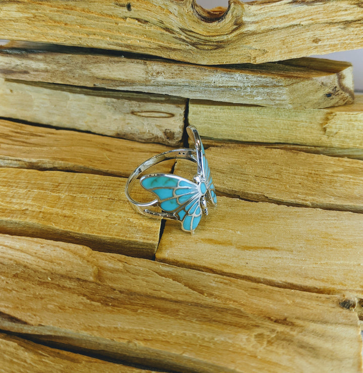 Turquoise Butterfly Ring