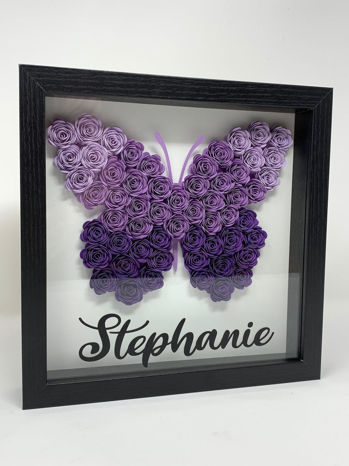 Butterfly Floral Shadow Box