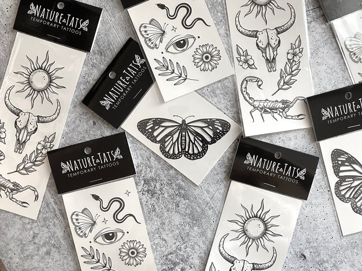 Monarch Butterfly Temporary Tattoo