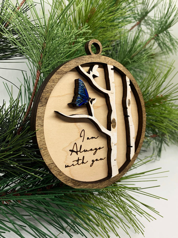 Butterfly Memorial Ornament - "I Am Always with You"