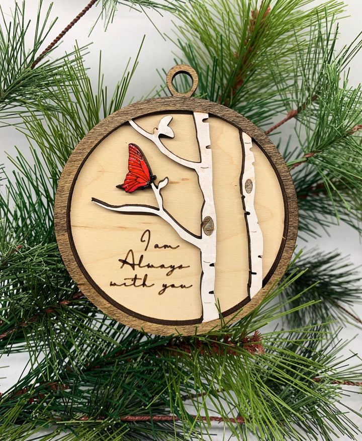 Butterfly Memorial Ornament - "I Am Always with You"