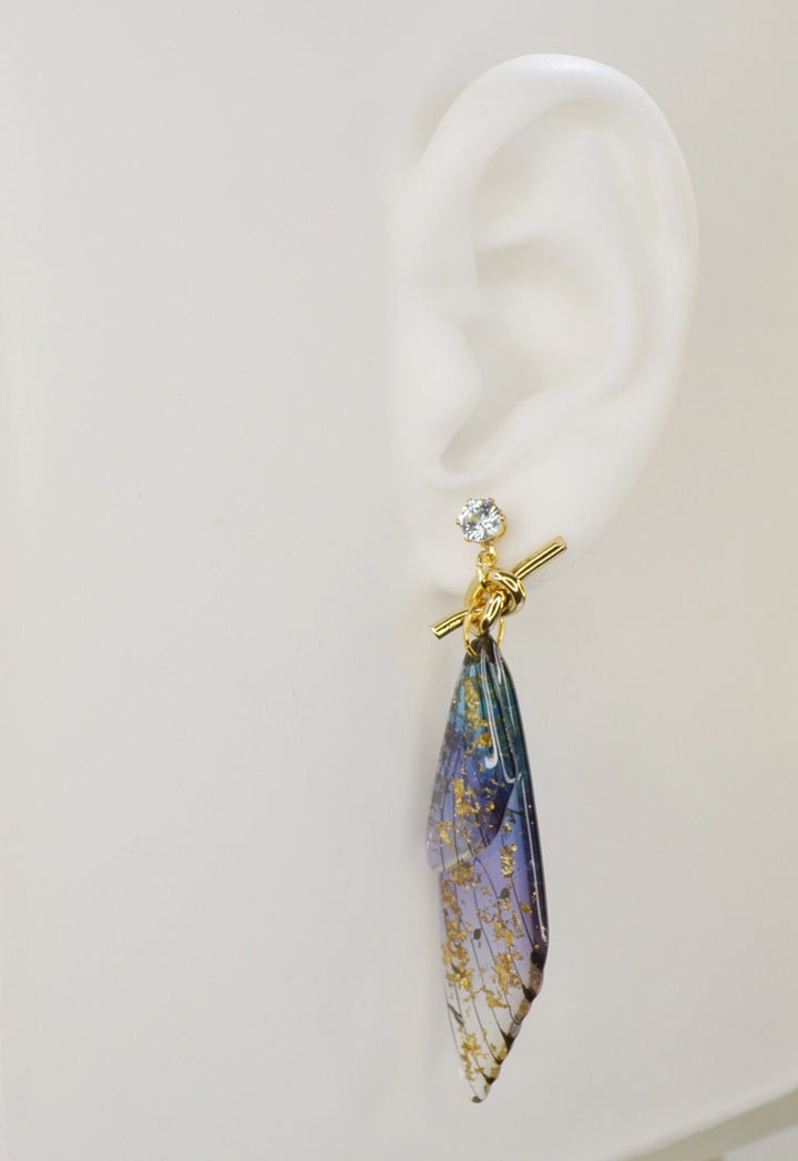 Elegant Crystal Butterfly Wing Earrings