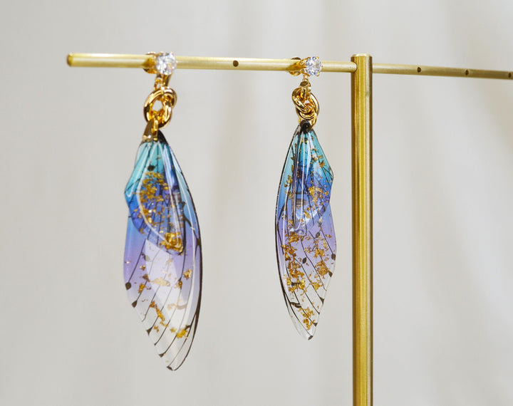 Elegant Crystal Butterfly Wing Earrings