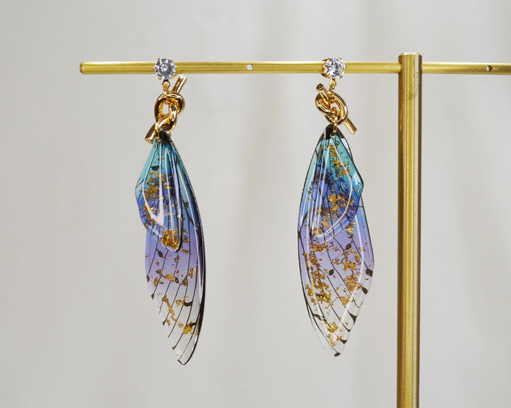Elegant Crystal Butterfly Wing Earrings