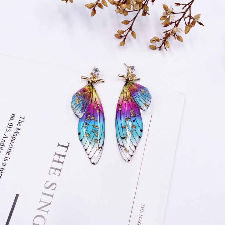 Elegant Crystal Butterfly Wing Earrings