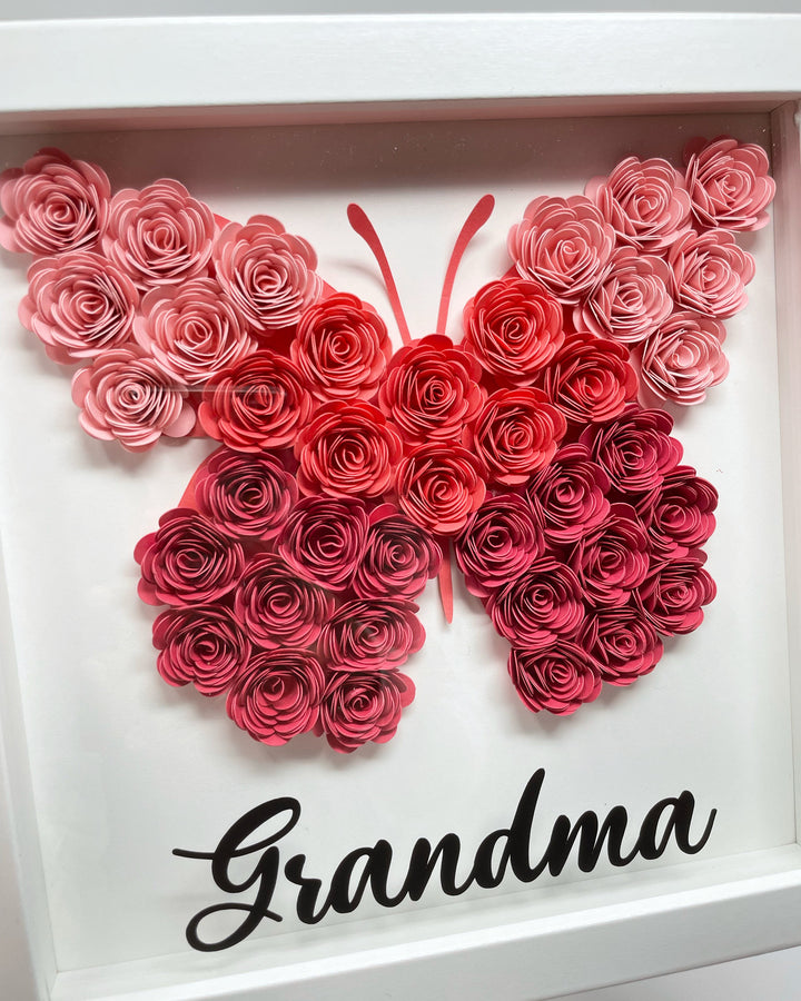 Butterfly Floral Shadow Box
