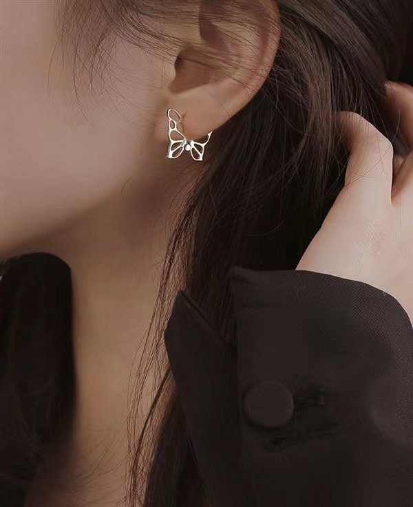 Sterling Silver Butterfly Earrings 