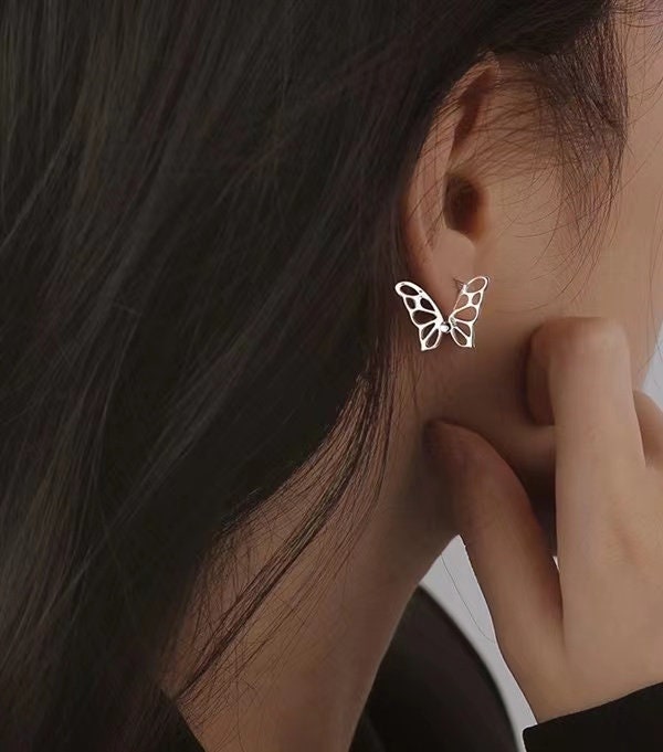 Sterling Silver Butterfly Earrings 