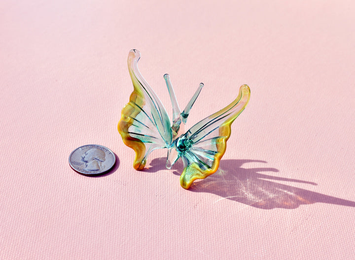 Handmade Green Glass Butterfly